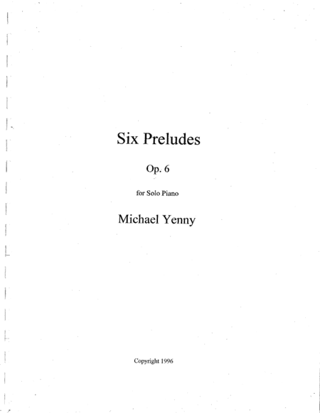 6 Preludes for Piano, op. 6