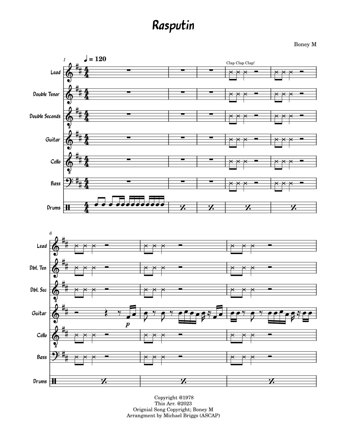 Rasputin (arr. Michael Briggs)