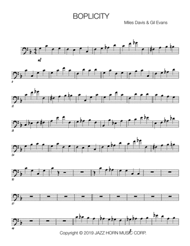Boplicity (be Bop Lives) (arr. Anderson Quevedo)