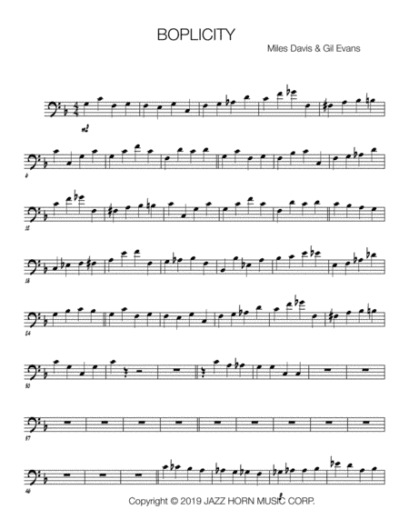 Boplicity (be Bop Lives) (arr. Anderson Quevedo)