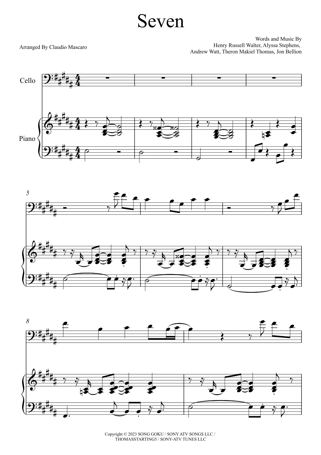 Seven (arr. Claudio Mascaro)