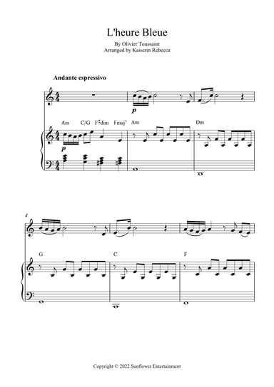 L'heure Bleue (arr. Kaiserin Rebecca)