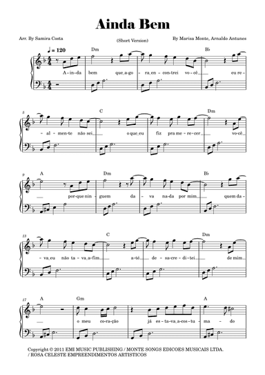 Ainda Bem (arr. Samira Costa)