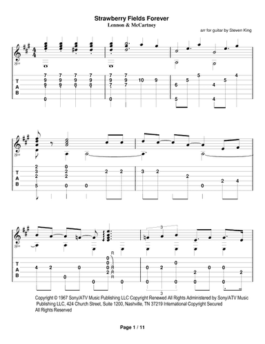 Strawberry Fields Forever (arr. Steven King)