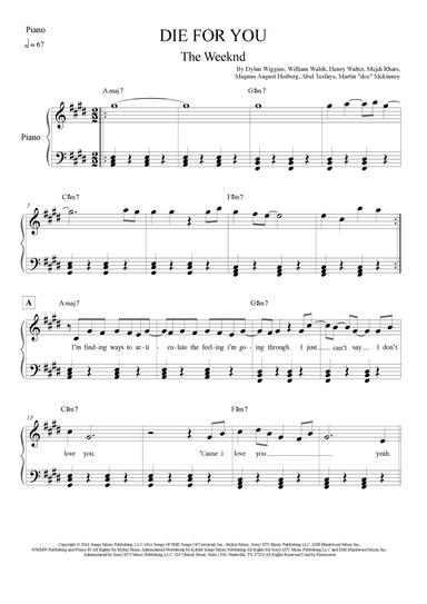 Die For You (arr. Leo Silva)