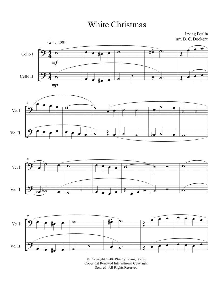White Christmas (arr. B. C. Dockery)