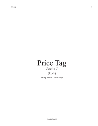 Price Tag (arr. Ana Maria Ochoa Mejia)