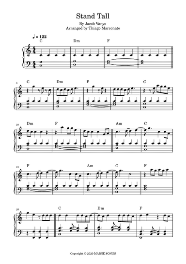 Stand Tall (arr. Thiago Marconato)