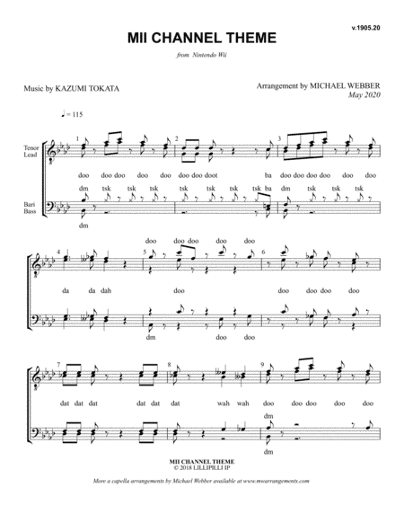 Mii Channel Theme (arr. Michael Webber)