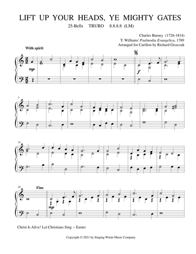 25B. Lift Up Your Heads, Ye Mighty Gates (TRURO) (arr. Richard Giszczak)