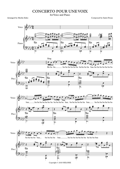 Concerto Pour Une Voix (arr. Merlin Sisko)