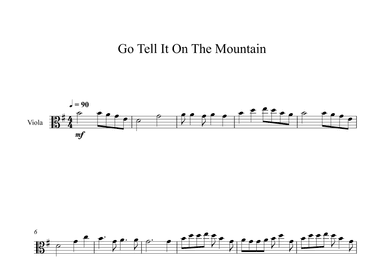 Go Tell It On The Mountain (Viola) (arr. Digital Book Music)