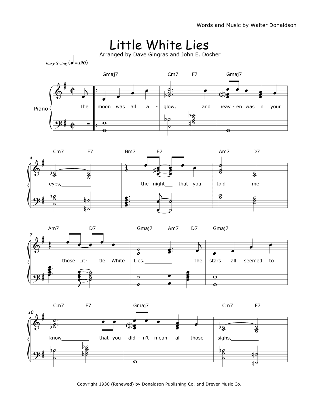 Little White Lies (arr. Dave Gingras and John E. Dosher)