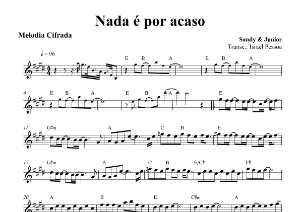 Nada E Por Acaso (arr. Israel Pessoa)
