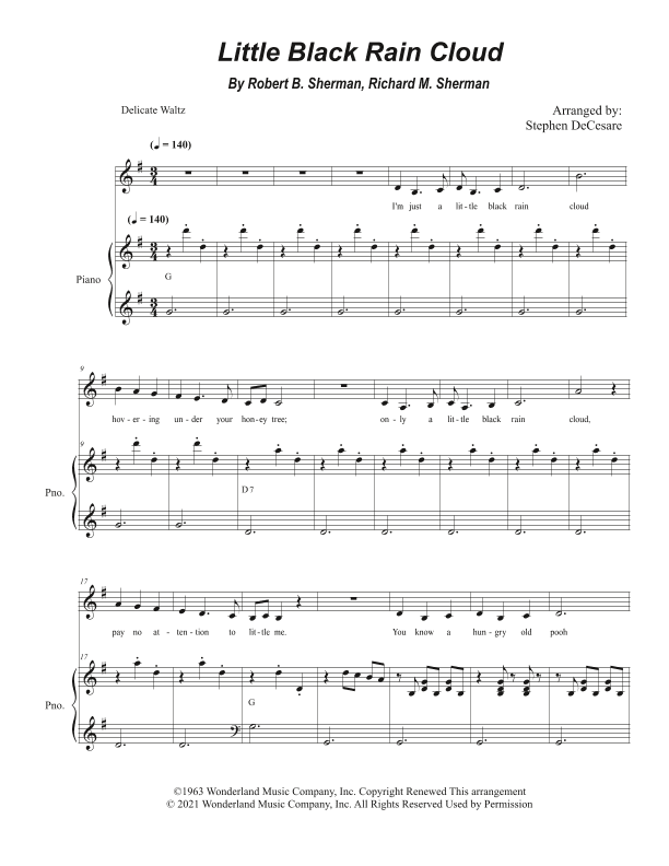 Little Black Rain Cloud (arr. Stephen DeCesare)