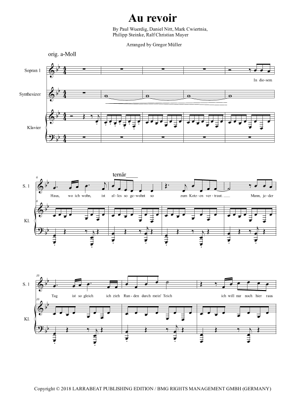 Au Revoir (feat. Sido) (arr. Gregor Mueller)
