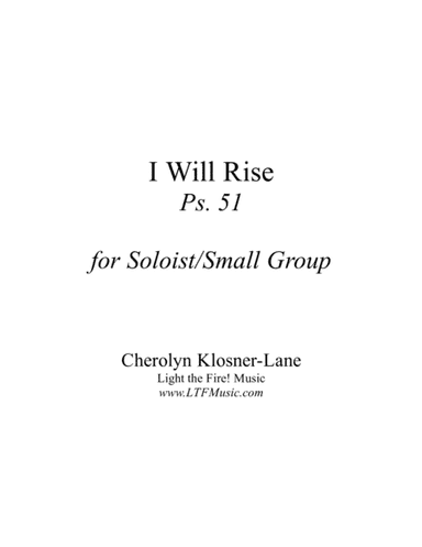 I Will Rise (Ps. 51) [Soloist/Small Group]