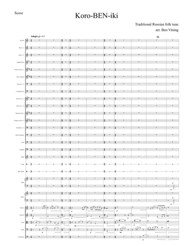 Tetris for orchestra -- score only (arr. Ben Vining)