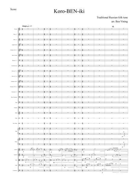 Tetris for orchestra -- score only (arr. Ben Vining)