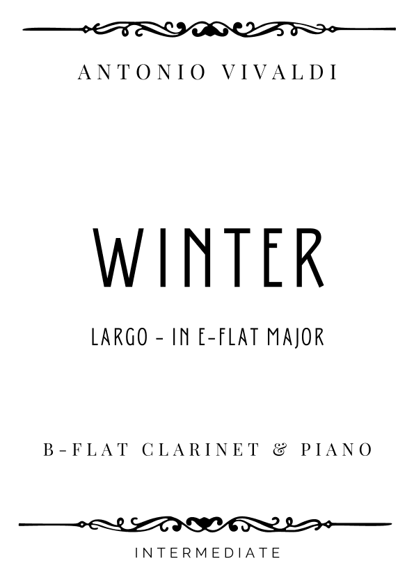 Vivaldi - Largo from Winter (The Four Seasons) in E Flat Major - Intermediate (arr. Piacere Music Sheets)