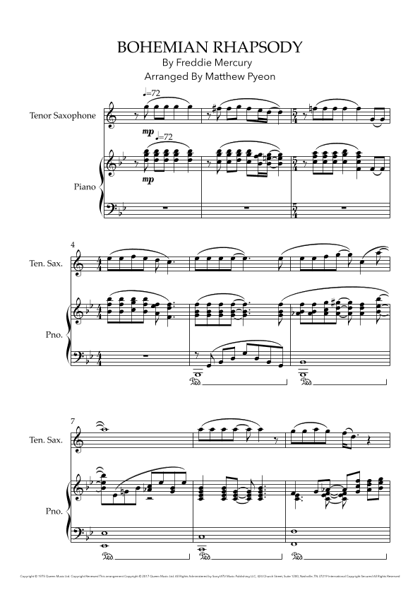 Bohemian Rhapsody (arr. Matthew pyeon)