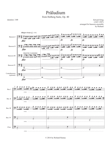 Präludium from "Holberg Suite" (arr. Richard Ramey)
