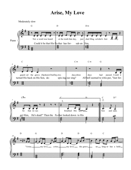 Arise, My Love (arr. Diane M. McGahee)