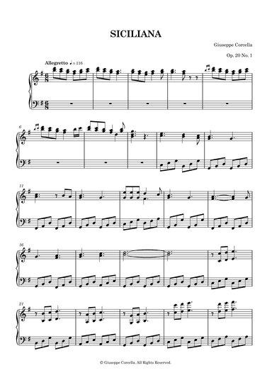 Siciliana Op. 20 No. 1