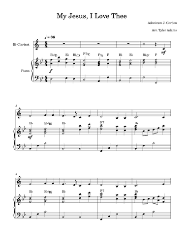 6 Hymns Arranged for Clarinet and Piano (arr. Tyler Adams)