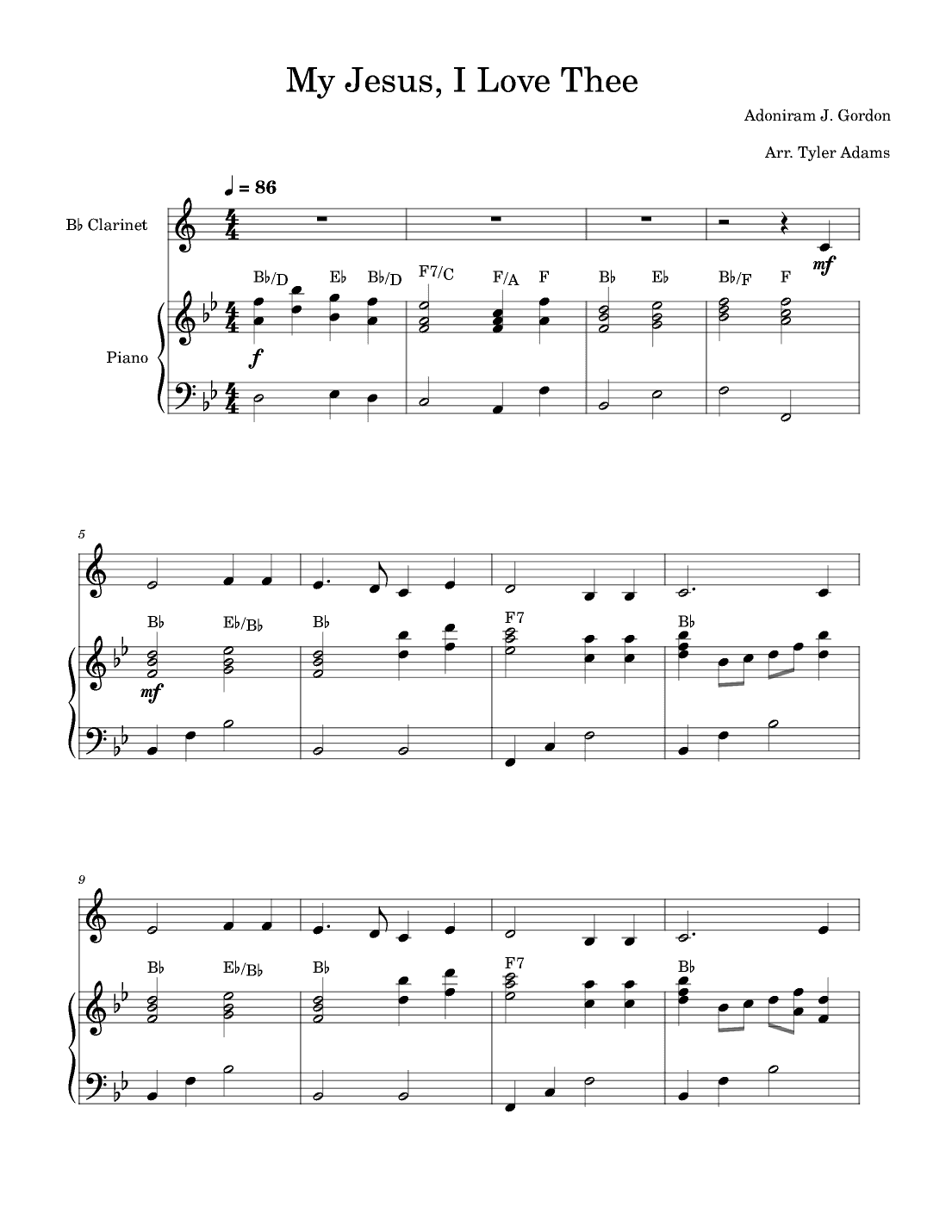 6 Hymns Arranged for Clarinet and Piano (arr. Tyler Adams)