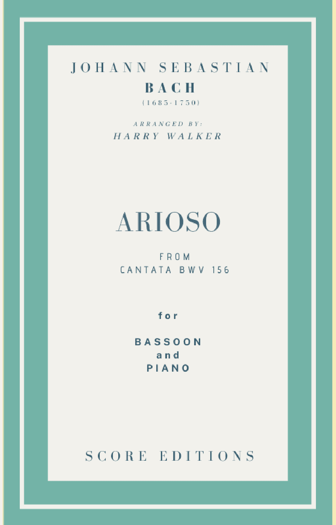 Bach - Arioso from Cantata BWV 156 for Bassoon and Piano (arr. Harry Walker)