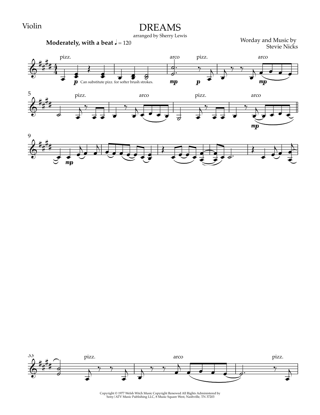 Dreams (arr. Sherry Lewis)