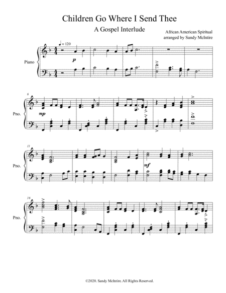 Children Go Where I Send Thee (arr. Sandy McIntire)