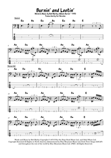 Burnin' And Lootin' (arr. Yuri Noronha)