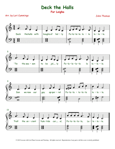 Deck the Halls (arr. Lori Cummings)
