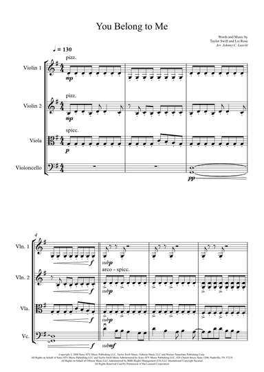 You Belong With Me (arr. Johnny C. Leavitt)