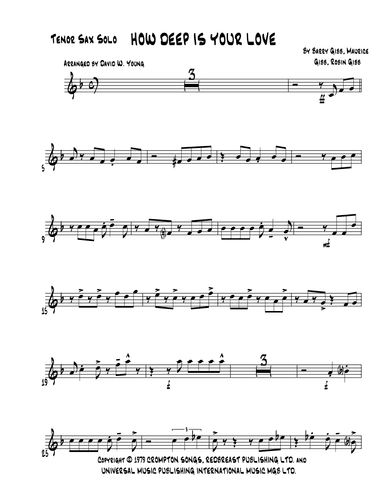 How Deep Is Your Love (arr. David W. Young)