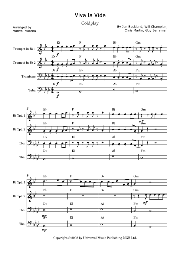 Viva La Vida (arr. Marival Moreira)