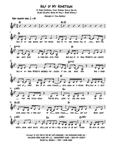 Half Of My Hometown (arr. John Gabriele)