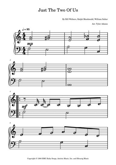 Just The Two Of Us (arr. Tyler Adams)