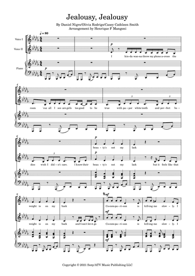 Jealousy, Jealousy (arr. Henrique F Mangoni)