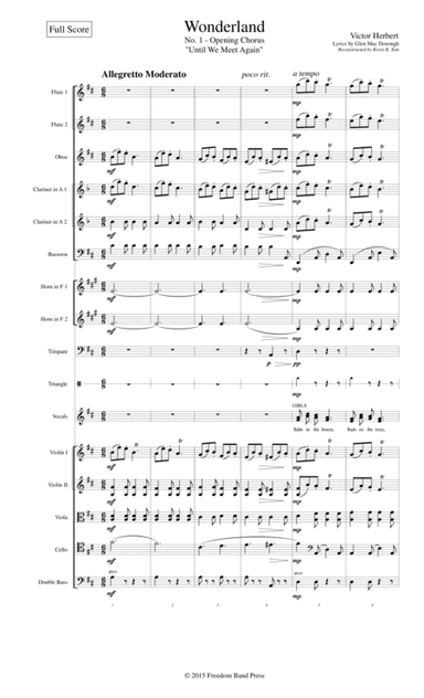 Until We Meet Again from Wonderland (arr. Kevin R. Tam)