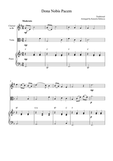 Dona Nobis Pacem (Grant us peace) (arr. Kaiserin Rebecca)