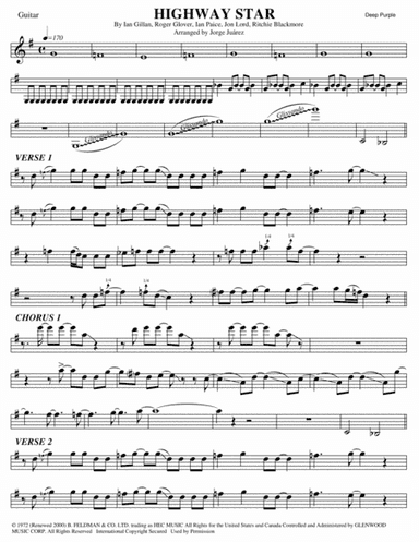Highway Star (arr. Jorge Juárez)