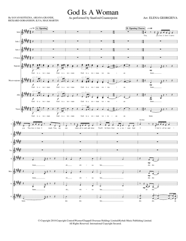 God Is A Woman (arr. Elena Georgieva)