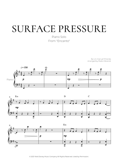 Surface Pressure (arr. Pedro Merendi)