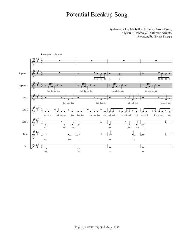 Potential Breakup Song (arr. Bryan Sharpe)