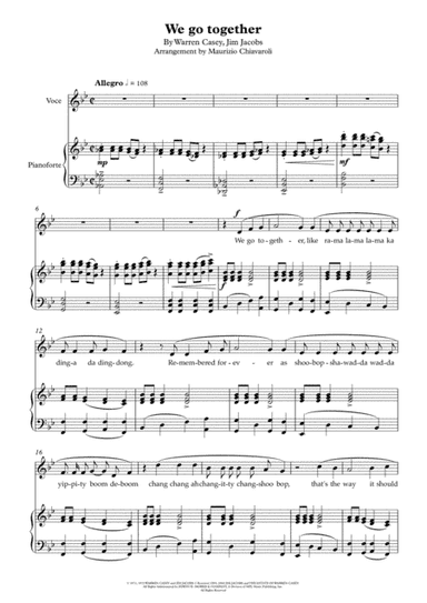 We Go Together (arr. Maurizio Chiavaroli)