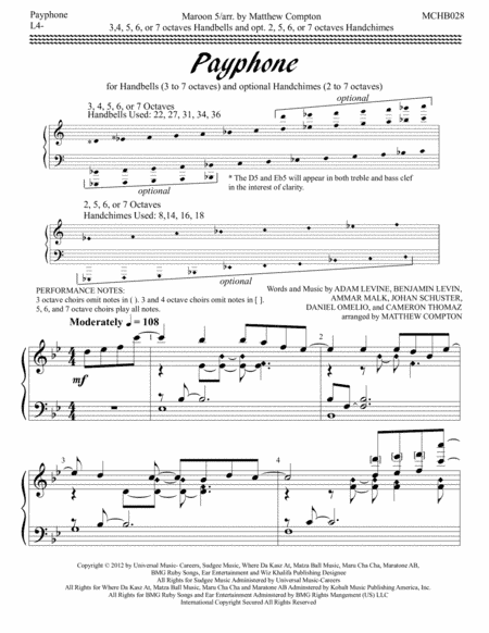 Payphone (arr. Matthew Compton)