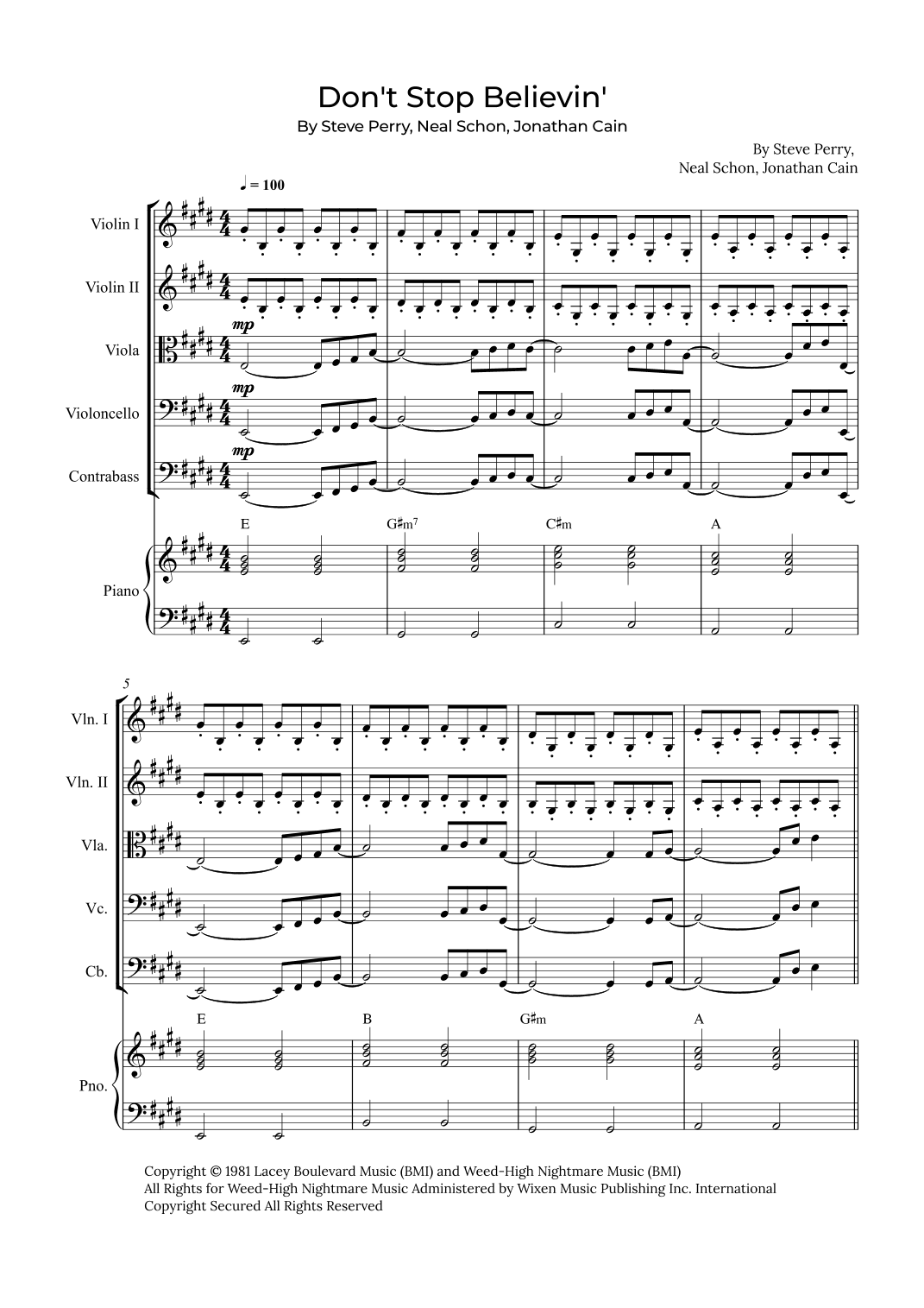 Don't Stop Believin' (arr. Alex Nunes Rodrigues)